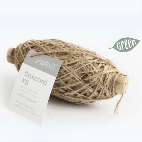 Vlaskoord naturel (50m/Ø1mm) - Cupcakedozen.nl