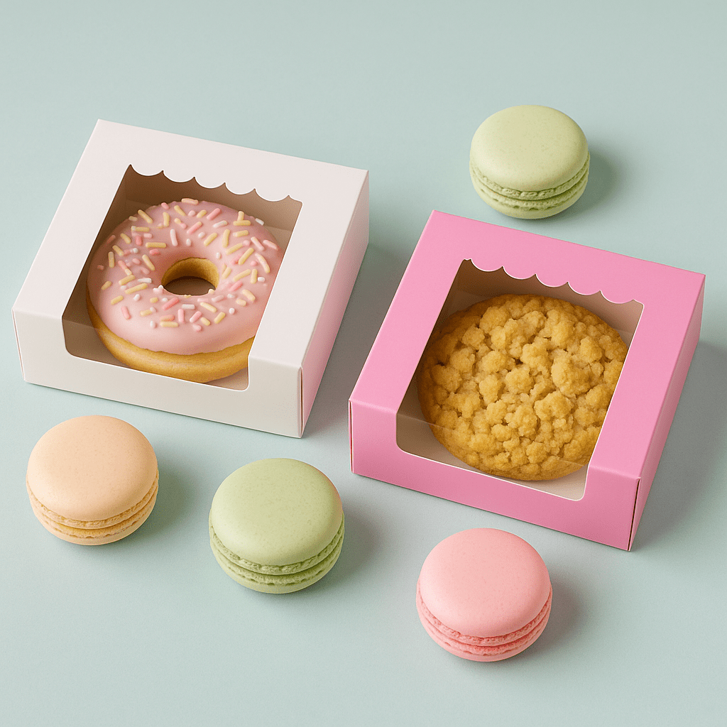 Wit donutdoosje - luifel (25 st) - Cupcakedozen.nl