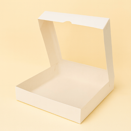 Witte vensterdoos - 25x25x5 (100 st) - Cupcakedozen.nl