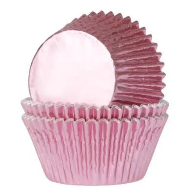 Metallic baking cups - lichtroze (500 stuks) - Cupcakedozen.nl
