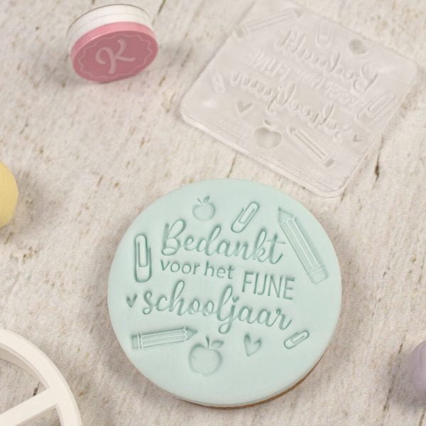 Koekstempel - Bedankt voor het fijne schooljaar - Cupcakedozen.nl