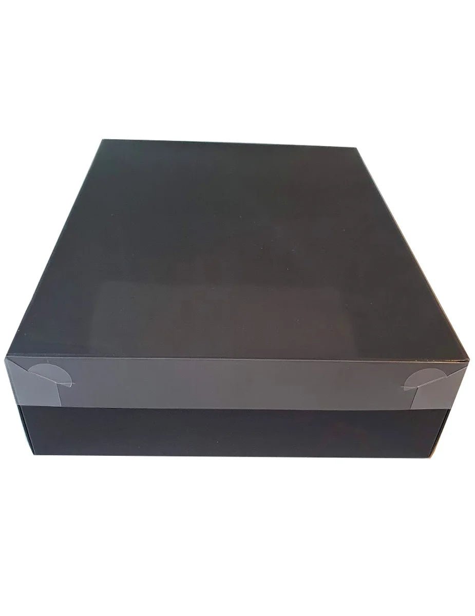 Zwarte sweet box met transparant deksel - Cupcakedozen.nl
