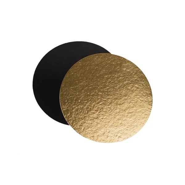 Taartkarton Ø16cm - goud/zwart (100 st) - Cupcakedozen.nl