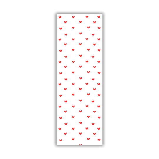 Koekkaart Hartjes - 7x21cm (25 st) - Cupcakedozen.nl