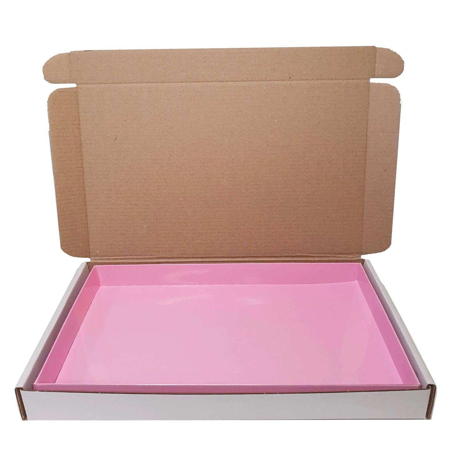 Roze (brievenbus)doos voor koekjes (10 st) - Cupcakedozen.nl