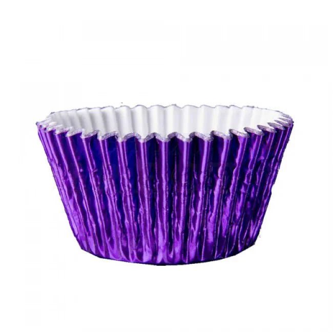 Metallic baking cups - paars (500 stuks) - Cupcakedozen.nl