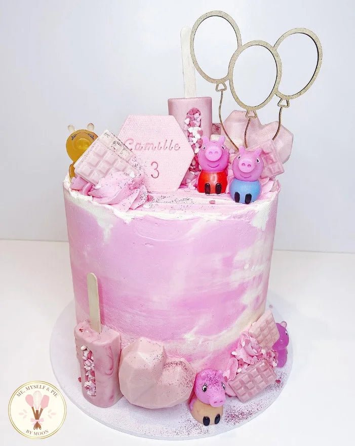 Cake toppers MDF - Ballonnen (5 st) - Cupcakedozen.nl