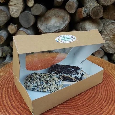 Biologisch kraft doosje voor 2 donuts of brownies (400 st.) - Cupcakedozen.nl