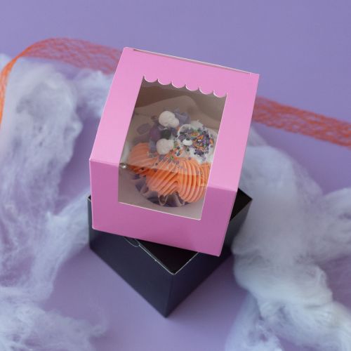 pink halloween cupcake box