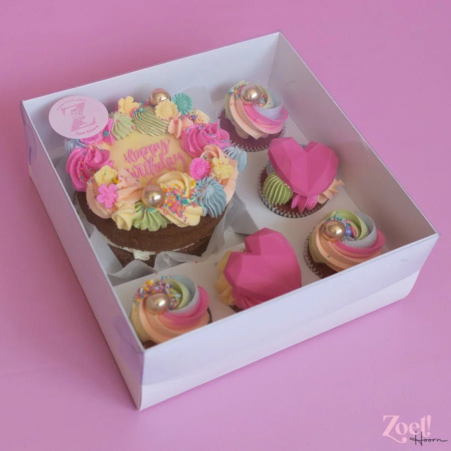 Bento combibox + 5 cupcakes (10 st) - Cupcakedozen.nl