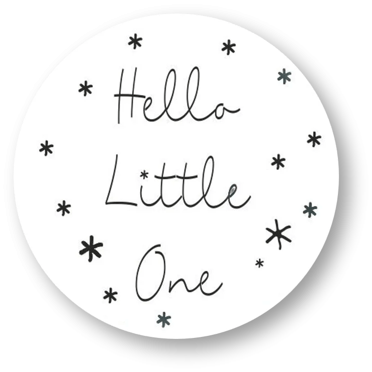 Koekstempel - Hello Little One (als etiket) - Cupcakedozen.nl