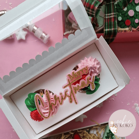 Doos voor 2 cupcakes - luifel (10 st) - Cupcakedozen.nl