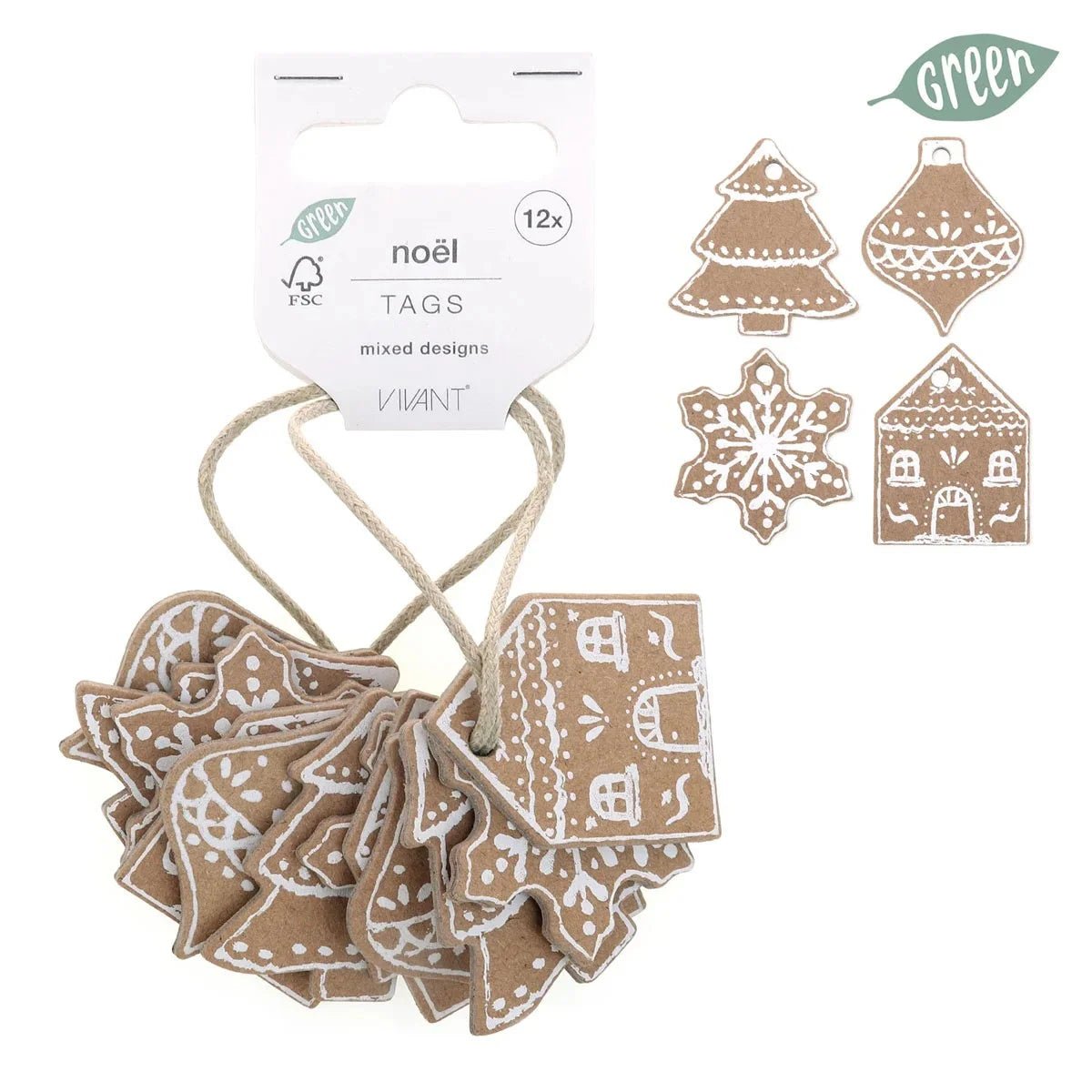 Labels - Kerst kraft (12 st) - Cupcakedozen.nl