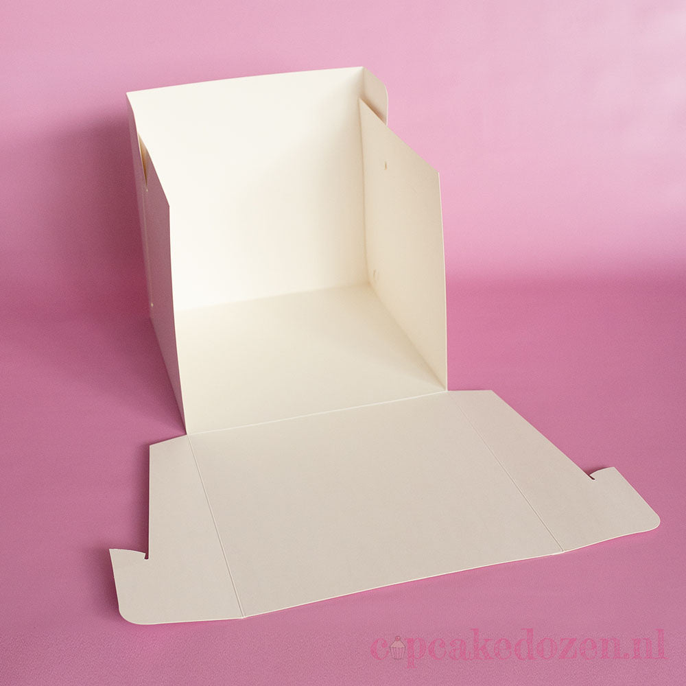 Hoge taartdoos 30x30x30 - luifel (10 st) - Cupcakedozen.nl