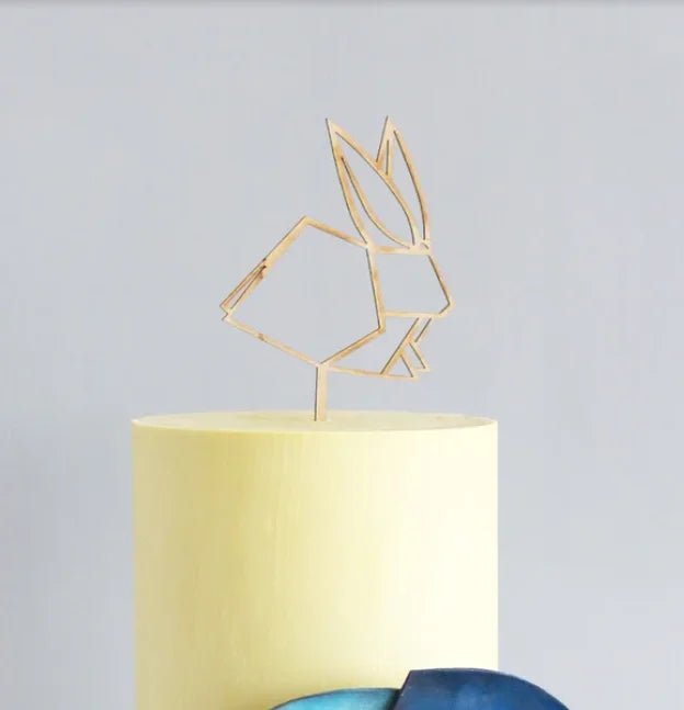Cake toppers MDF - Paashaas origami (5 st) - Cupcakedozen.nl