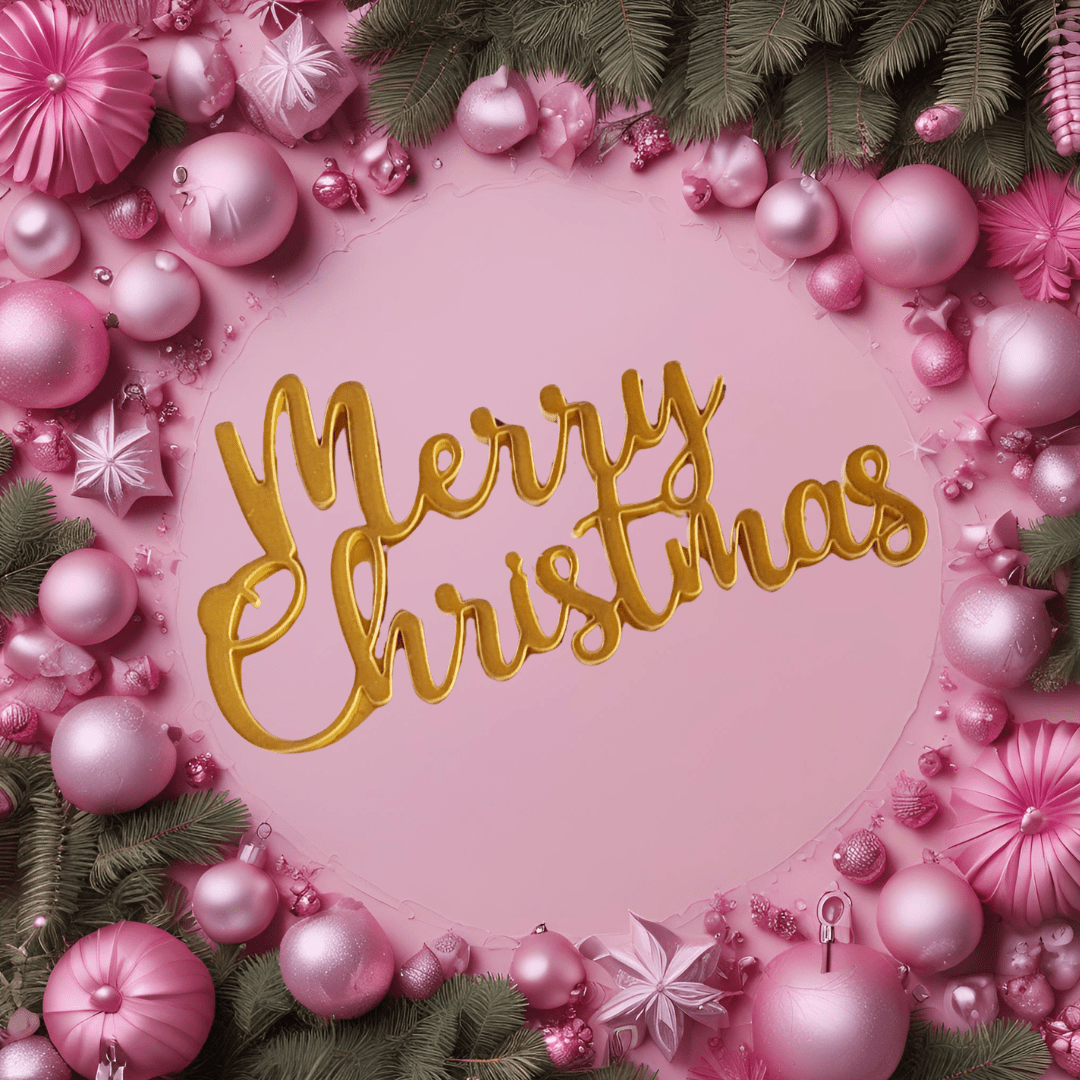 Bento topper - Merry Christmas (4 st) - Cupcakedozen.nl