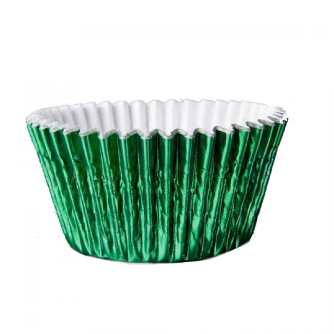 Metallic baking cups - groen (500 stuks) - Cupcakedozen.nl