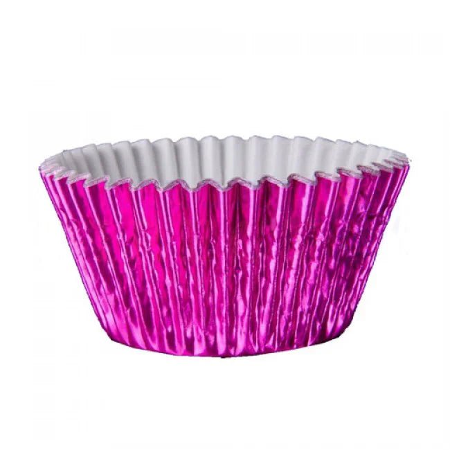 Metallic baking cups - fuchsia (500 stuks) - Cupcakedozen.nl