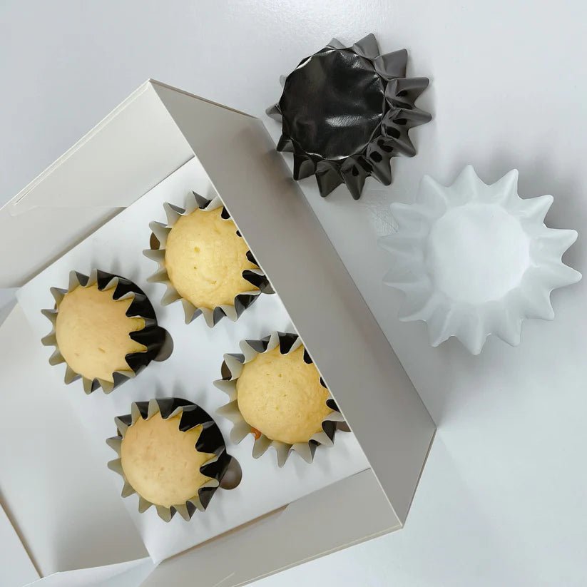 Geribbelde cupcake cups - Zwart (96 stuks) - Cupcakedozen.nl