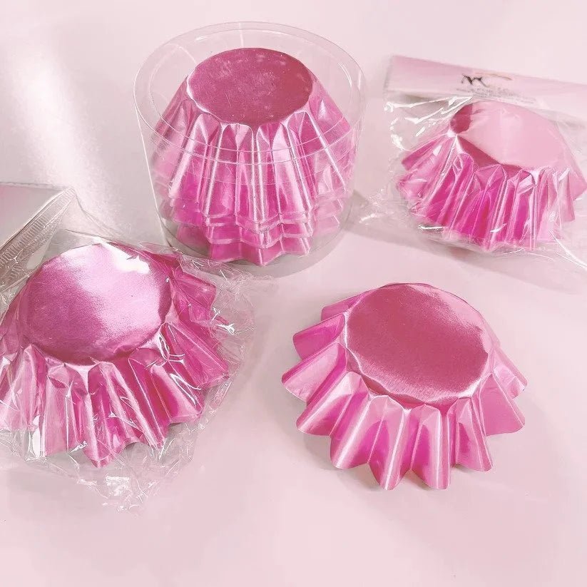 Geribbelde cupcake cups - Roze (96 stuks) - Cupcakedozen.nl