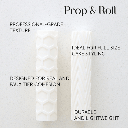 Reliëf roller met quilt structuur van Prop Options - Cupcakedozen.nl