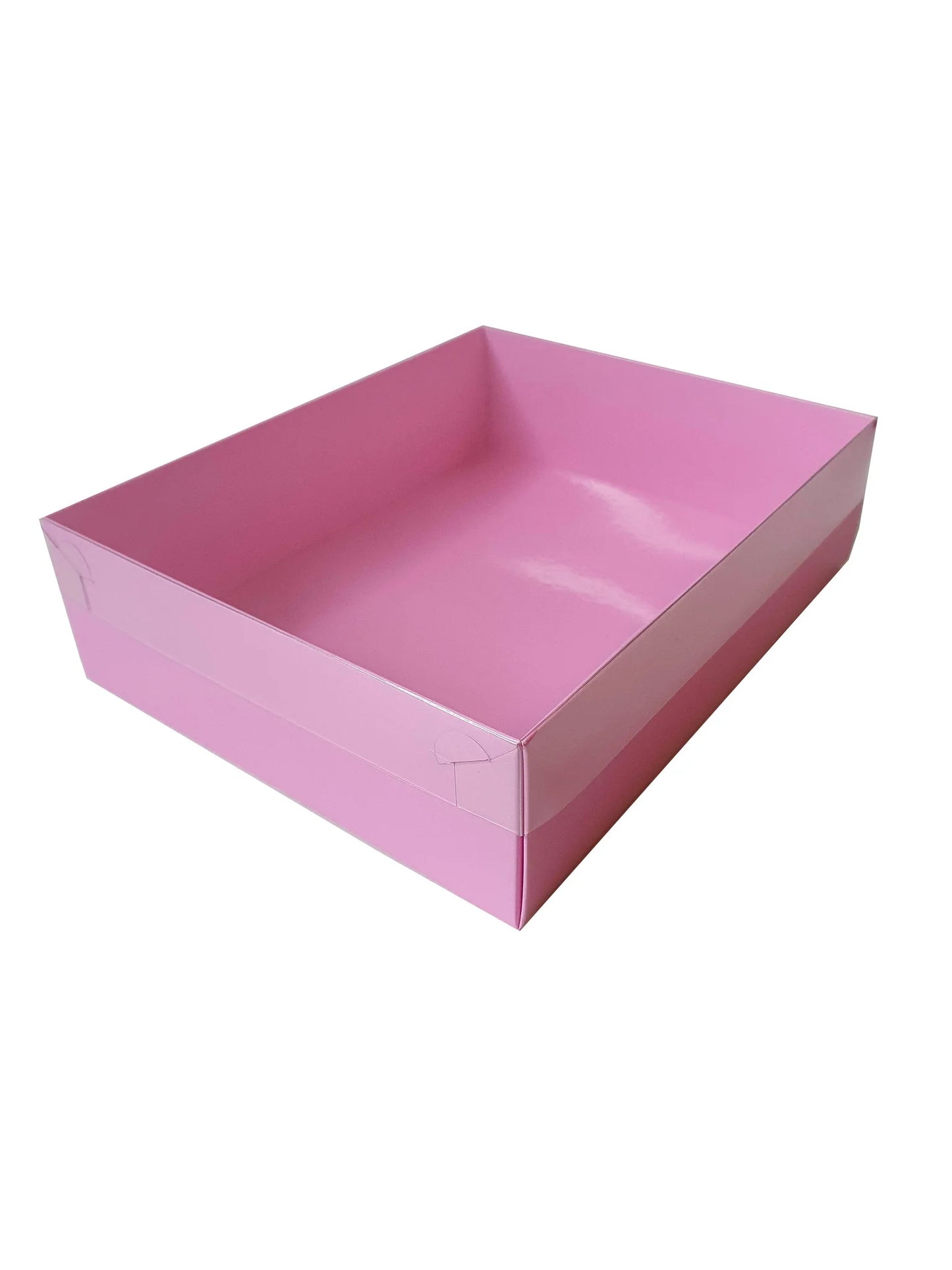 Roze sweet box met transparant deksel (10 st) - Cupcakedozen.nl