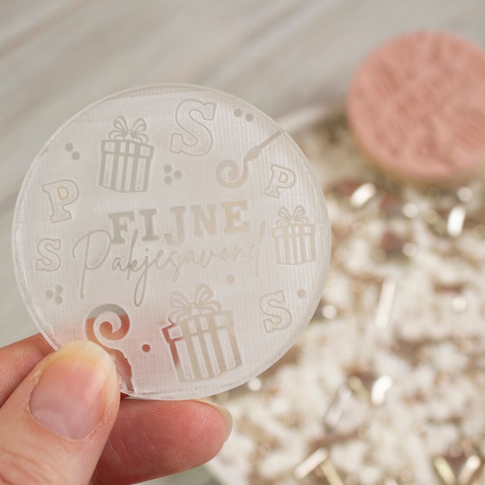 Koekstempel - Fijne pakjesavond - Cupcakedozen.nl