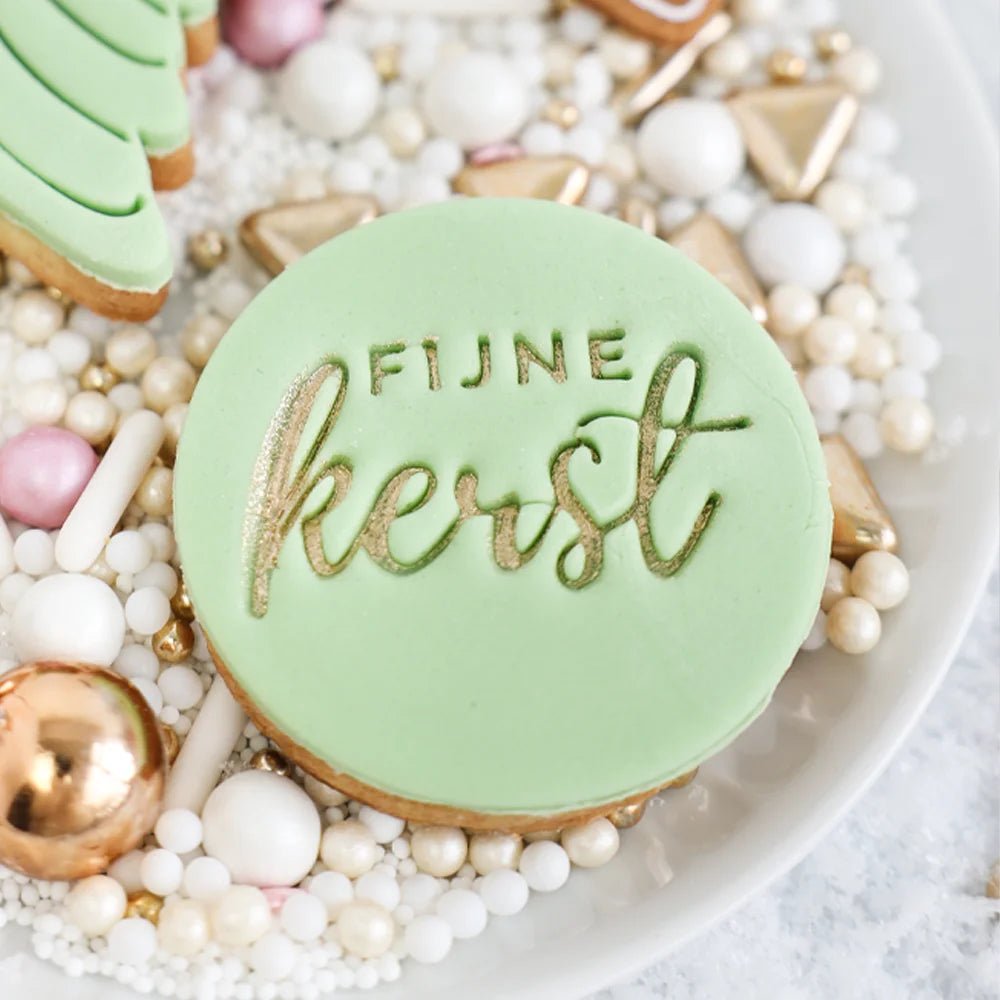 Koekstempel - Fijne Kerst - Cupcakedozen.nl