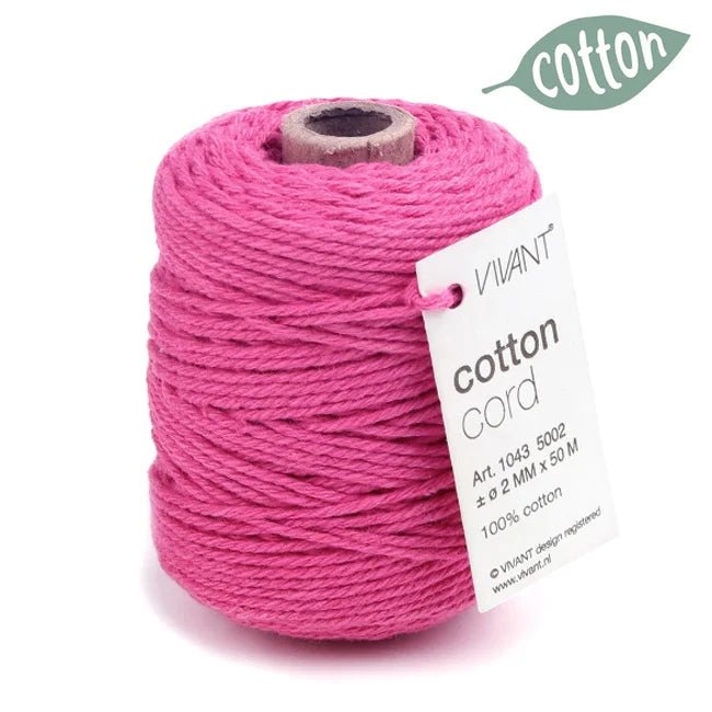 Touw fuchsia (50m/Ø2mm) - Cupcakedozen.nl