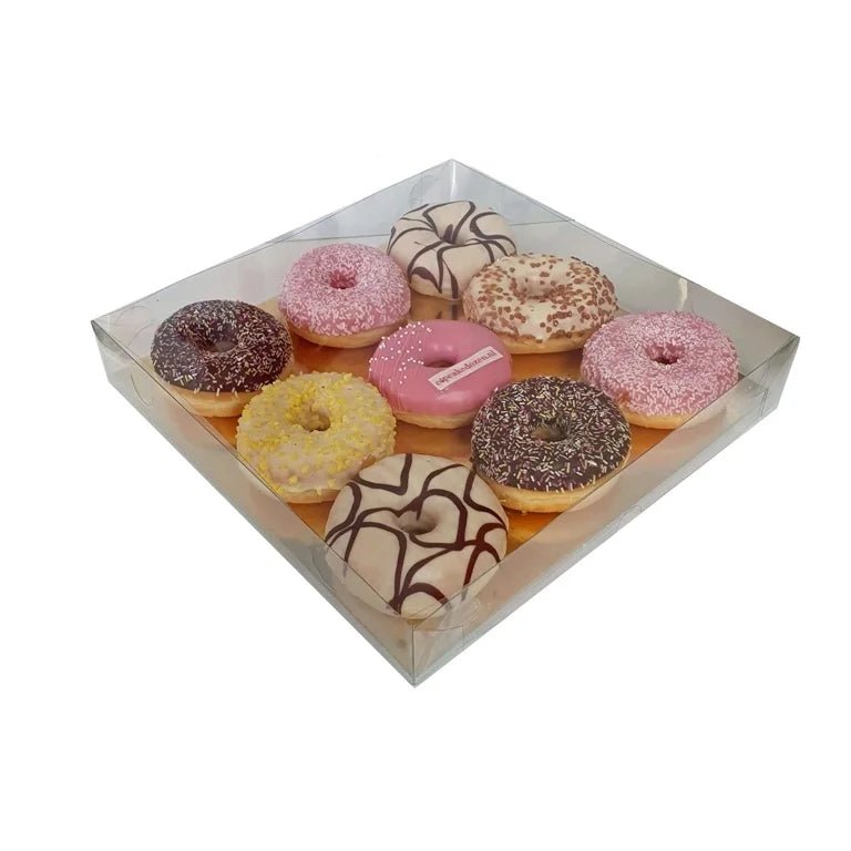 Transparante doos vierkant (100 st.) - Cupcakedozen.nl