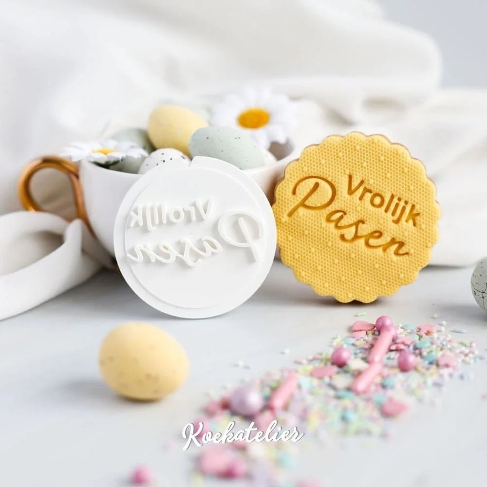 Koekstempel - Vrolijk Pasen - Cupcakedozen.nl