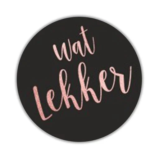 Etiket - Wat lekker (250 st) - Cupcakedozen.nl