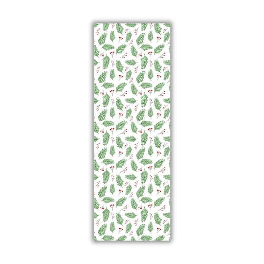 Koekkaart Kerst hulst - 7x21cm (25 st) - Cupcakedozen.nl