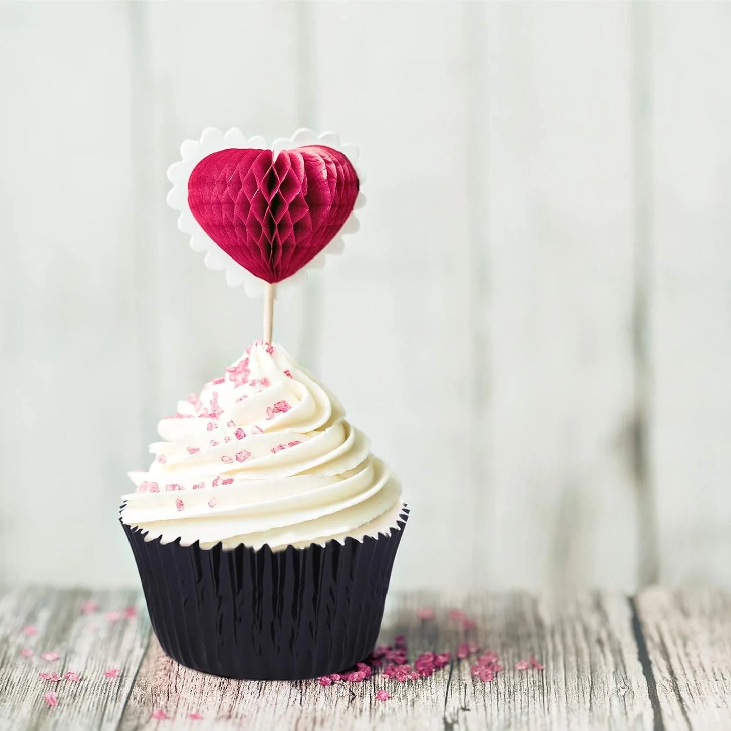 Metallic baking cups - zwart (500 stuks) - Cupcakedozen.nl