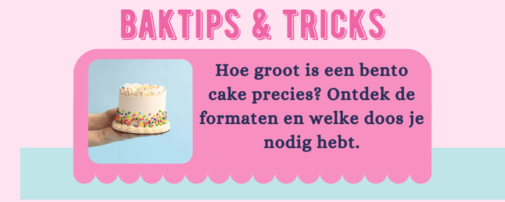 Hoe groot is een bento cake? Formaat en welke doos je nodig hebt - Cupcakedozen.nl