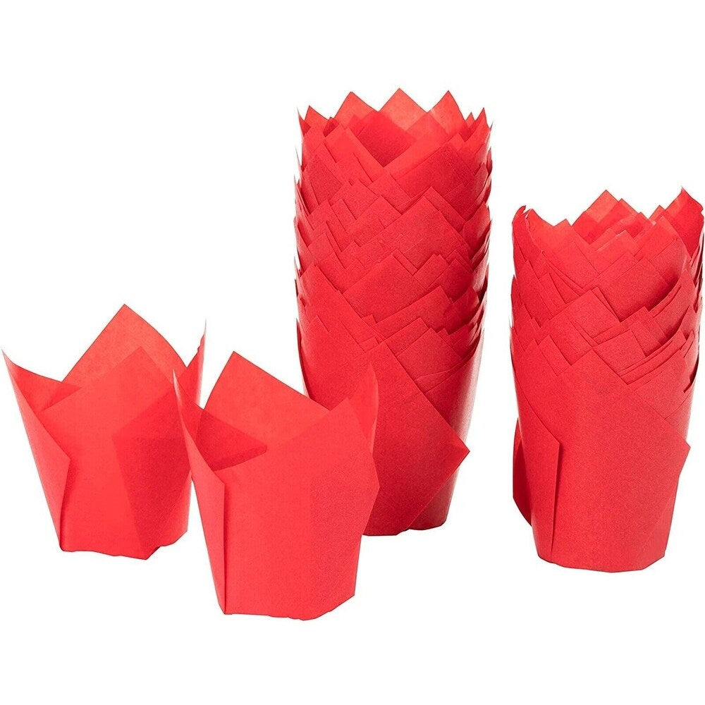 Tulp baking cups - rood (200 st.)
