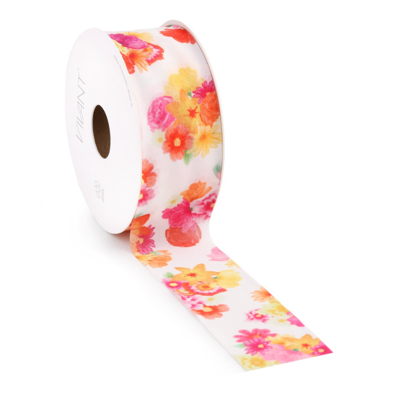 Geschenkband Blumen (40 mm x 20 m)