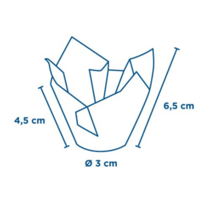 Tulp MINI baking cups - wit (200 st.)