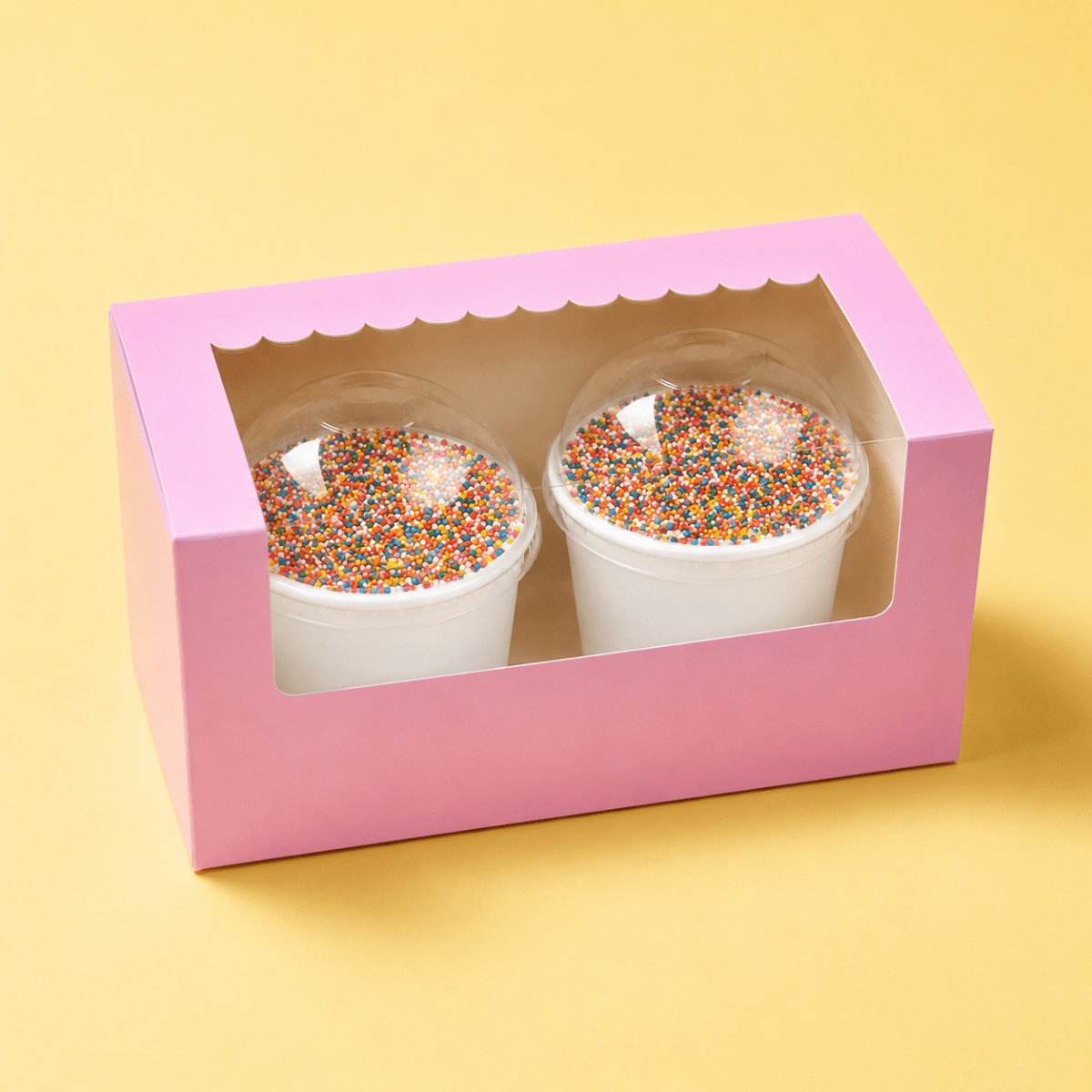 Dot cake bakjes met koepeldeksel (50 st) - Cupcakedozen.nl