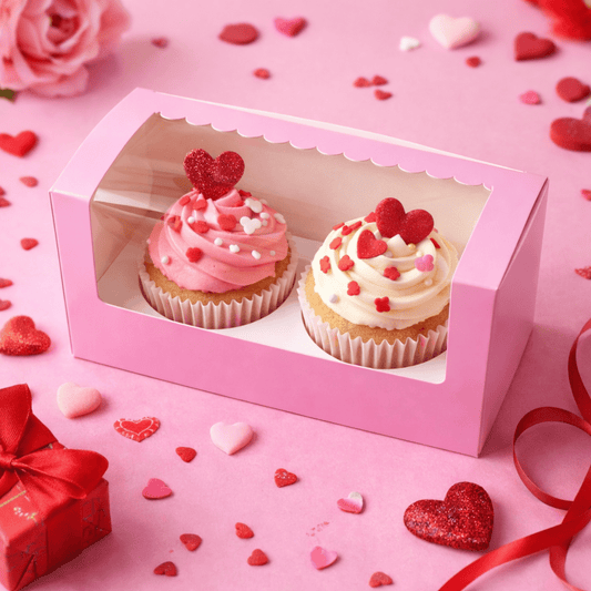 pink cupcake boxes valentine