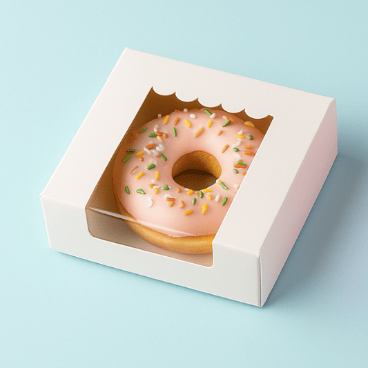 Wit donutdoosje - luifel (25 st) - Cupcakedozen.nl