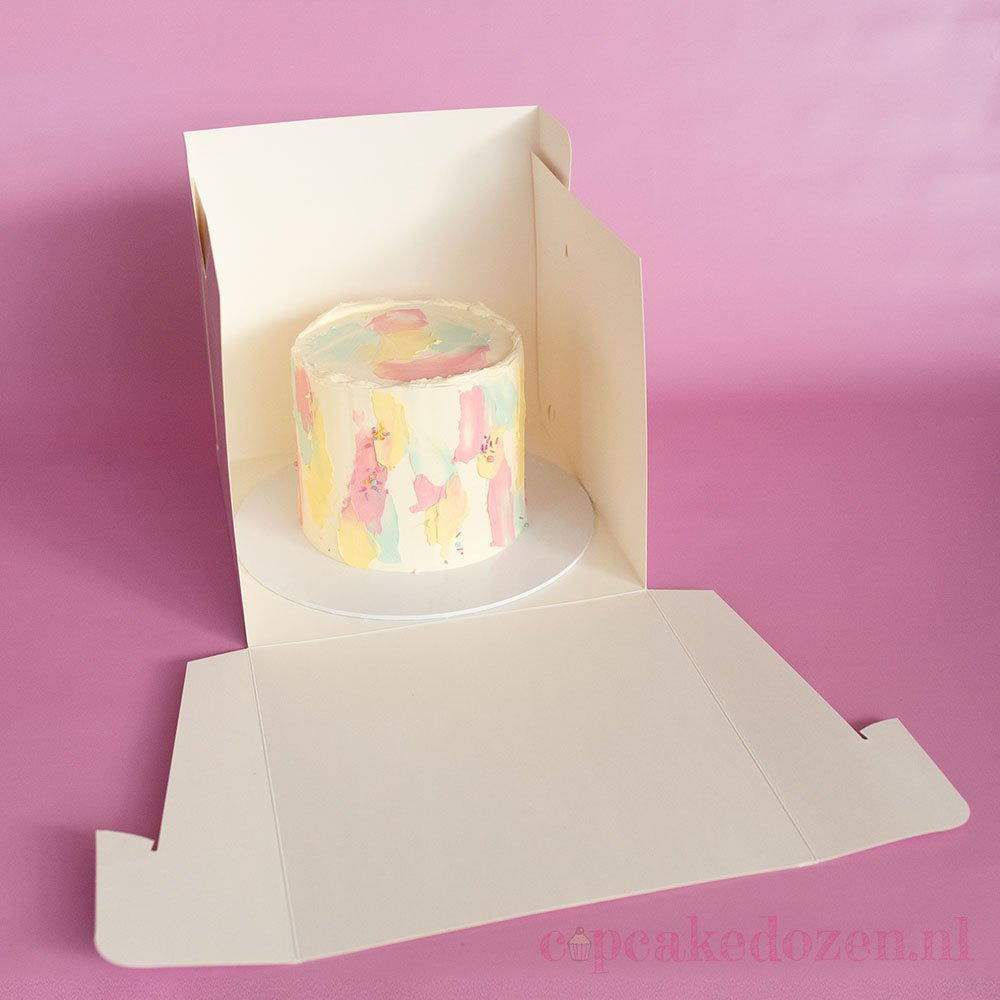 MDF cakeboards Ø30cm - wit glans (10 st) - Cupcakedozen.nl