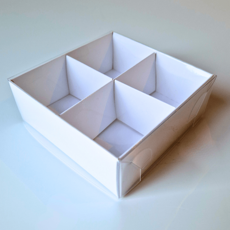 Wit doosje voor 4 macarons (10 st) - Cupcakedozen.nl