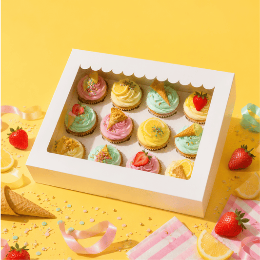 Box for 12 cupcakes - shop window (10 pcs)