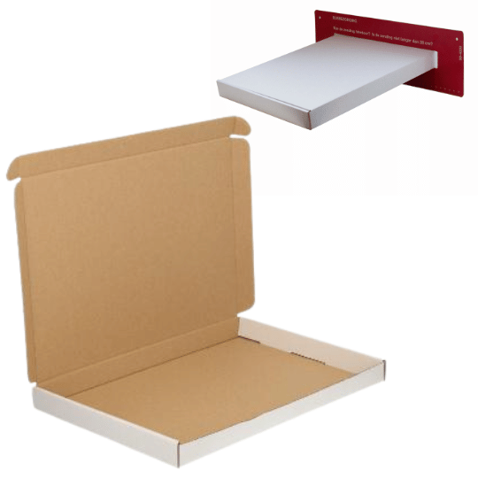 Brievenbusdoos A4+ wit - 350x250x28mm (50 st) - Cupcakedozen.nl