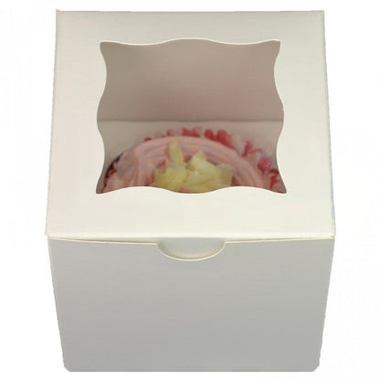 Witte doos voor 1 cupcake (25 st) - Cupcakedozen.nl