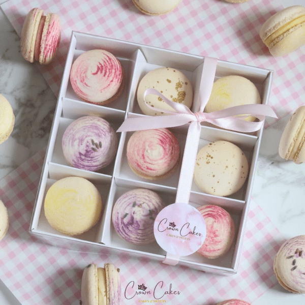 wit doosje voor 9 macarons