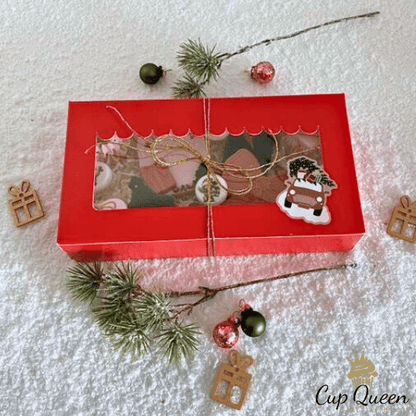 Rode sweet box 23x12,5x5 - luifel (25 st) - Cupcakedozen.nl