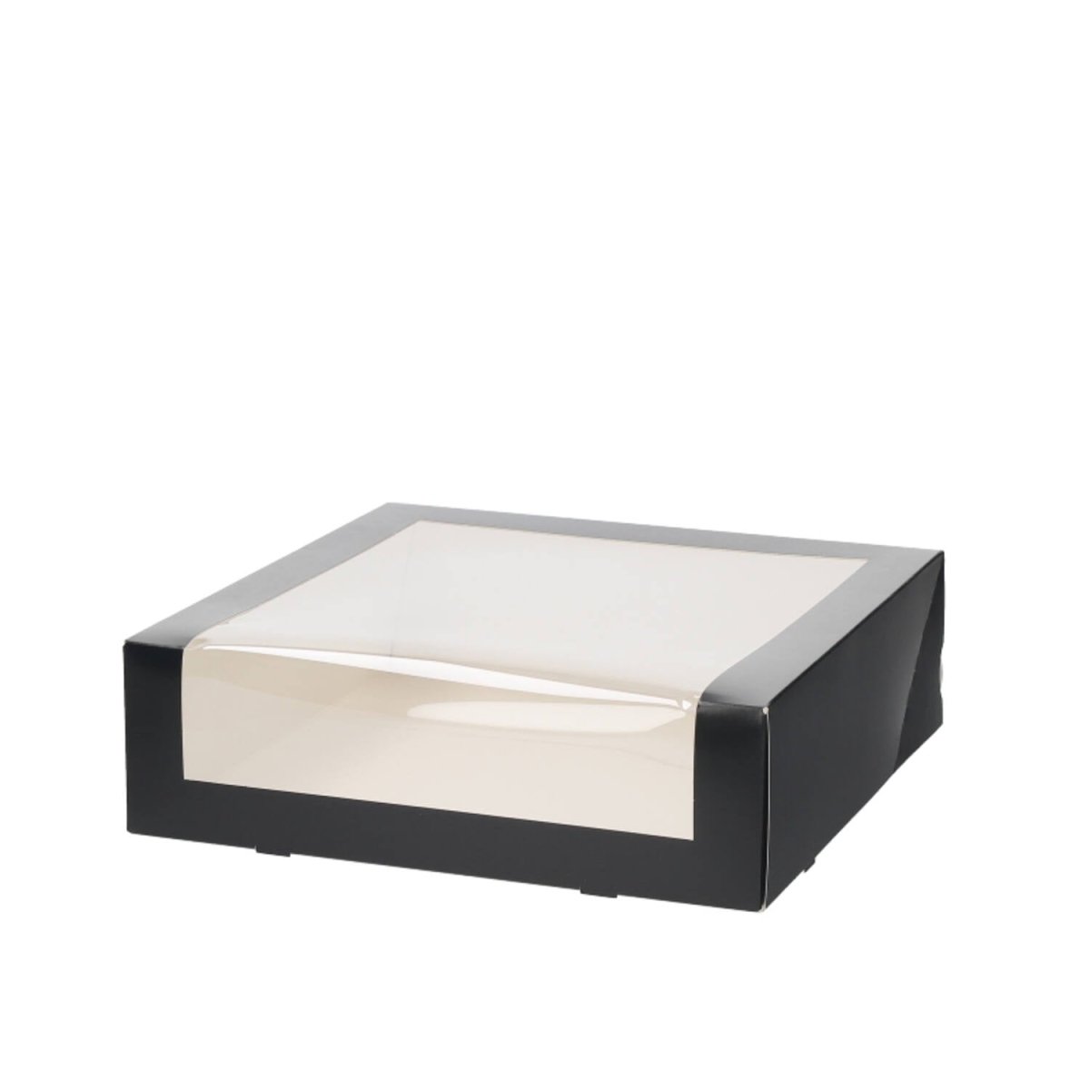 邦楽 NEKTAD/cakebox Black Cake Box 30x30x9 cm with Window, 10 Pack, FSC | Cupcakedozen