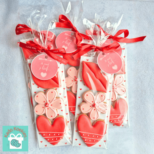 Koekkaart Hartjes - 7x21cm (25 st) - Cupcakedozen.nl